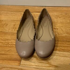 Chloe Lauren Ballerina Scalloped Flats